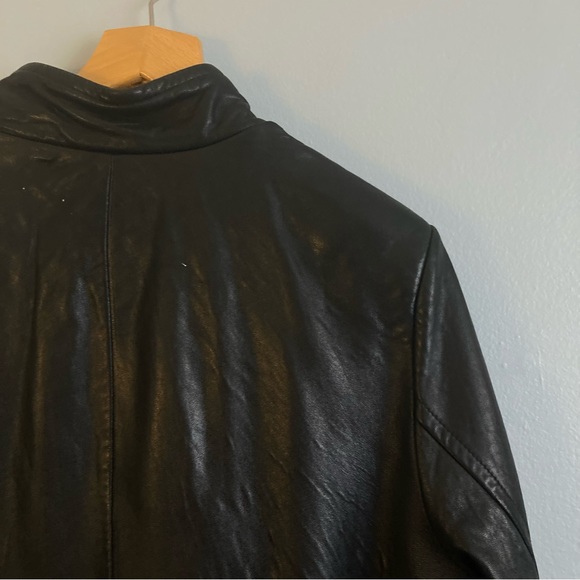 Worthingtons lambskin leather jacket long length full zip size large - Picture 7 of 9